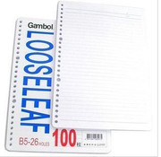 渡边Gambol LL0101 B5 26孔活页笔记本替芯 B5 100页活页芯