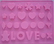 LOVE巧克力模具 硅胶巧克力模具 易脱模