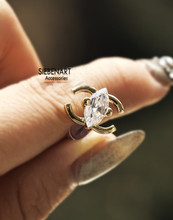 Un semental pequeños diamantes Pendientes de diamantes Hong estudios pendientes de perforación de diamantes de Corea modelos femeninas desnudas accesorios de moda