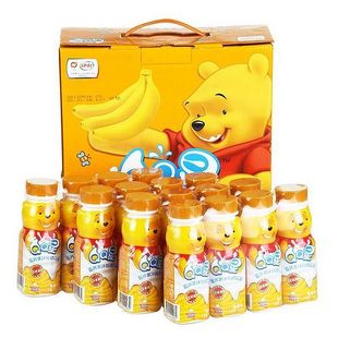  【天猫超市】伊利QQ星营养果汁酸奶饮品维尼熊香蕉味200ml*16/箱