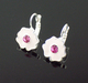 众多韩剧明星喜欢的粉可爱小粉花美钻耳环(