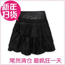 9935短裙PU半裙子皮裙蓬蓬裙蛋糕裙2011秋冬季半身裙女裙冬裙梦可