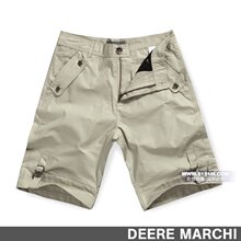 【5折】DEERE MARCHI经典时尚金属装饰纯棉休闲短裤DM301杏