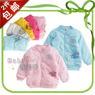  冬款柔软男女中大童开衫棉袄纯棉儿童棉衣内胆棉服宝宝小棉袄
