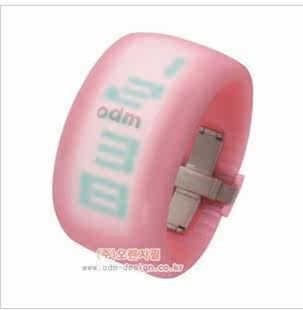 [配铁盒电池]冷光显示/冰封的时间情侣超炫手镯表/情侣表/ODM手镯