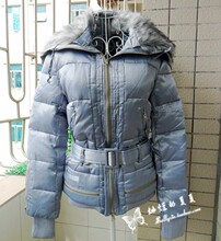 包邮亏本清货女装修身配皮带<span class=H>羽绒</span><span class=H>服</span>短款女装上衣外套 外单加<span class=H>大码</span>