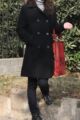  ELLO女式修身显瘦双排扣粗毛呢大衣 毛呢风衣 毛呢外套 加大码