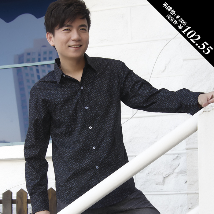 25度半 2010秋冬 复古风范 几何印花纯棉长袖