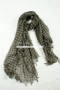 Ugly ugly 2012 women's fashion accessories trade temperament shawl of soft cotton Plaid long scarf in Europe and both women spring summer