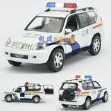 四冠 裕丰 1:32丰田普拉多公安警车 声光回力 儿童<span class=H>玩具</span>合金车<span class=H>模型</span>