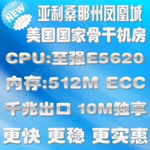 免备案美国VPS/服务器租用/512M内