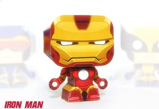 满68iron man钢铁侠简易人偶 3D纸模型diy儿童手工劳动非成品