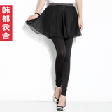 淘宝网韩都衣舍韩国女装2012夏装新款纯色薄款连裙打底裤DU2027樱