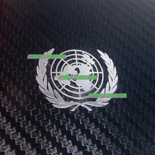联合国标志logo 金属贴 三星 苹果 小米 HTC手机防辐射防磨损贴纸