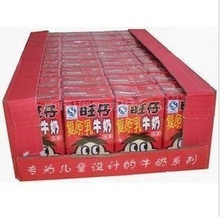  旺仔牛奶复原乳 125ml×36包/箱 即4包×9排125ml毫升
