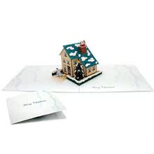 《纸玩王》立体贺卡<span class=H>圣诞</span><span class=H>节</span><span class=H>圣诞</span>屋 3D立体纸模型/DIY纸模<span class=H>玩具</span>