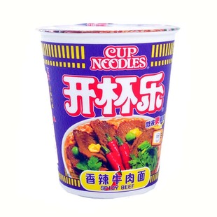  【天猫超市】日清 开杯乐香辣牛肉方便面 84g/杯