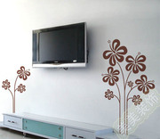 法式diy涂鸦墙贴韩式田园，沙发墙电视墙壁贴情迷六月花