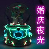 夜光自动下雪花水晶球音乐盒八音盒创意礼品女生日礼物天空之城