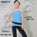 5钻 丝格图健身服 跳操服肚皮舞健美操套装Y1931K2031三色 特价