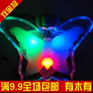 [Golden delicious Shanghai 9.9 package email]~ ~ creative life LED night light bedside lamp Crystal Butterfly bedroom lamp