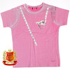英国女款粉红色另类日韩版超可爱裁缝尺个性，纯棉时尚短袖t恤