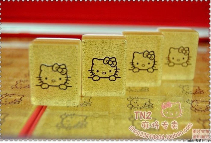 HELLO KITTY麻将组 2010年新版 隆重上市 金色中号 现货发售