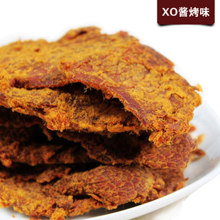 品黛xo酱烤猪肉干片，五香咖喱沙嗲香辣牛肉味特产零食200g