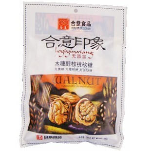  合意印象无添加木糖醇核桃软糖380克 四川特产 无糖食品
