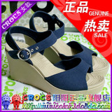 7折秒杀专柜正品<span class=H>Crocs</span> hanalei哈娜妮帆布高跟鞋 女鞋/天然深蓝