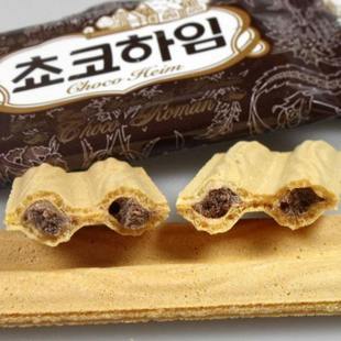  韩国原装进口 可拉奥crown巧克力榛子瓦蛋卷 142g（200）