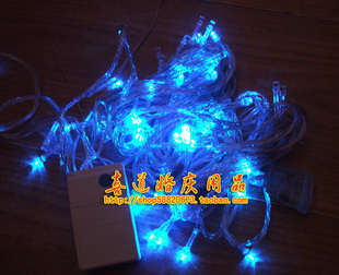 婚庆用品 婚庆道具 喜庆用品 装饰灯光  LED串灯(纯蓝带尾插)
