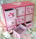 小白の店店 卡通木制首饰盒首饰柜SWEET LOVE九格柜BW16-2