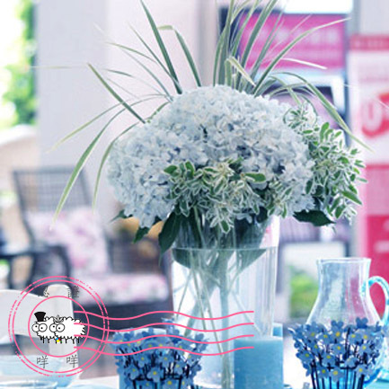 婚礼鲜花布置,f10pu032桌花\/白紫色系\/婚礼花艺