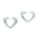 TIFFANY蒂梵尼 925纯银半心耳环