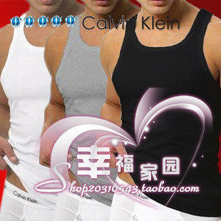 五冠特价!ck t恤 CK背心365男士背心 男士汗衫 黑白灰三色可选