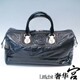 GUCCI 古奇 08新款 黑色漆皮双G LOGO手提包 181525