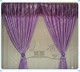 成品帘 平摊六米 韩式淡紫色带蕾丝窗幔成品帘