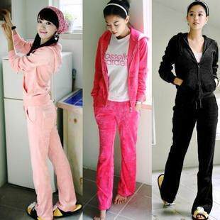 2010秋装韩版新品满百包邮折3换季末女装9016休闲套装运动套装