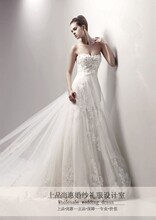 婚纱2011新款 冬季 欧美抹胸 拖尾鱼尾婚纱 蕾丝高档苏州婚纱H99