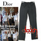 Dior Homme 拼色腰部可调长裤