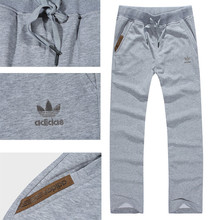 2012春秋新款 ADIDAS三叶草男女情侣款运动长裤 纯棉系腰休闲裤子