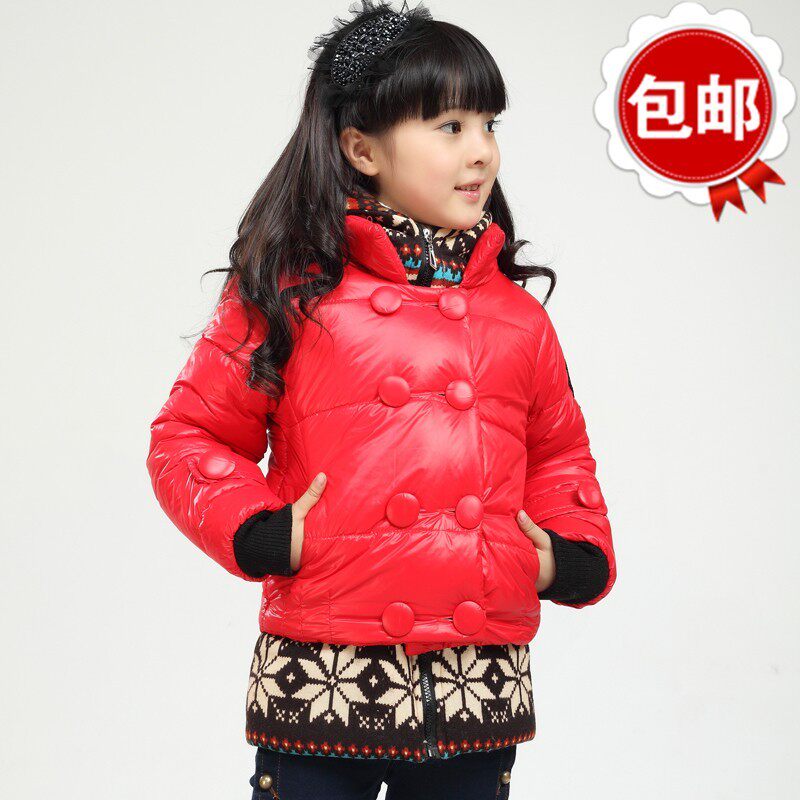 娜伲熊女童冬装2011新款外套冬款中大童儿童棉袄加厚棉衣BYFS8013