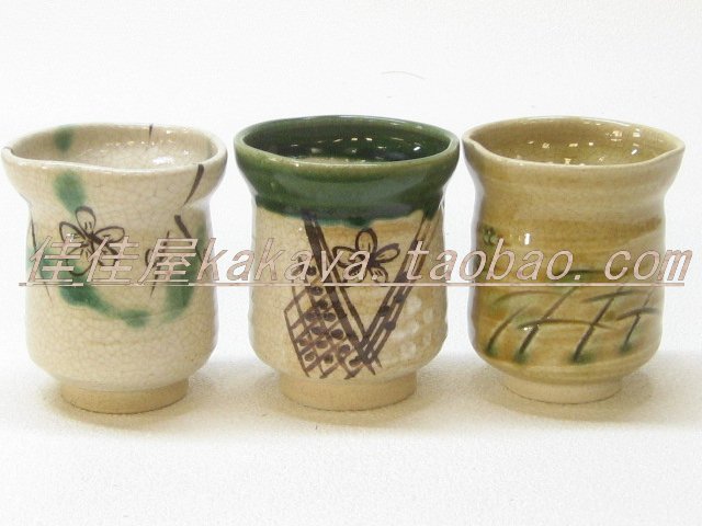 KAKAYA日本原装进口/美浓烧手造经典陶瓷茶杯套装/陶器茶具|msdalam kategori pinggan mangkuk, set teh, Pakej teh - dari Buy2taobao.com untuk memberikan perkhidmatan ejen Taobao profesional membeli