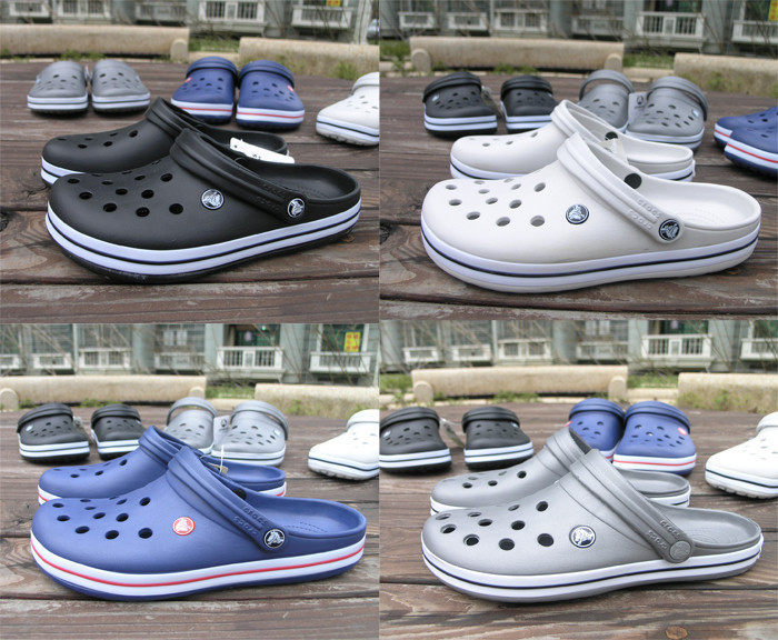 超级热销~~男款CROCS 卡骆班croband沙滩鞋 洞洞鞋 送鞋花