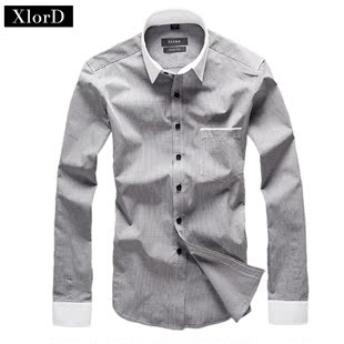  XlorD北京青年 男式修身衬衫 英伦男士衬衣寸衫 男 长袖秋冬新品