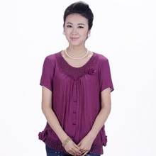 2012新款中老年人夏装服装T恤中年女装妈妈装短袖加肥加大码上衣