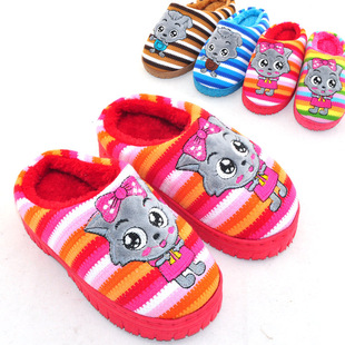  新款冬季儿童宝宝室内家居半包跟棉拖鞋棉鞋居家拖鞋