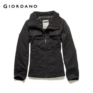 2012 Giordano Jacket Women's ribbed stand collar coat vertical lip bag 01379628