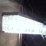 led餐厅水晶吊灯长方形led水晶，餐厅灯具现代简约餐厅客厅吧台灯饰